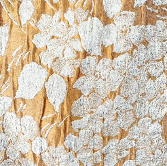 Talbots Golden Floral Jaquared Pencil Skirt - Picture 2 of 5